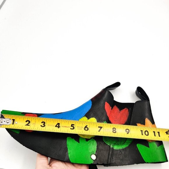 Comme des Garcons Handpainted Floral Spats Shoe Covers Runway SS14 - Picture 11 of 11